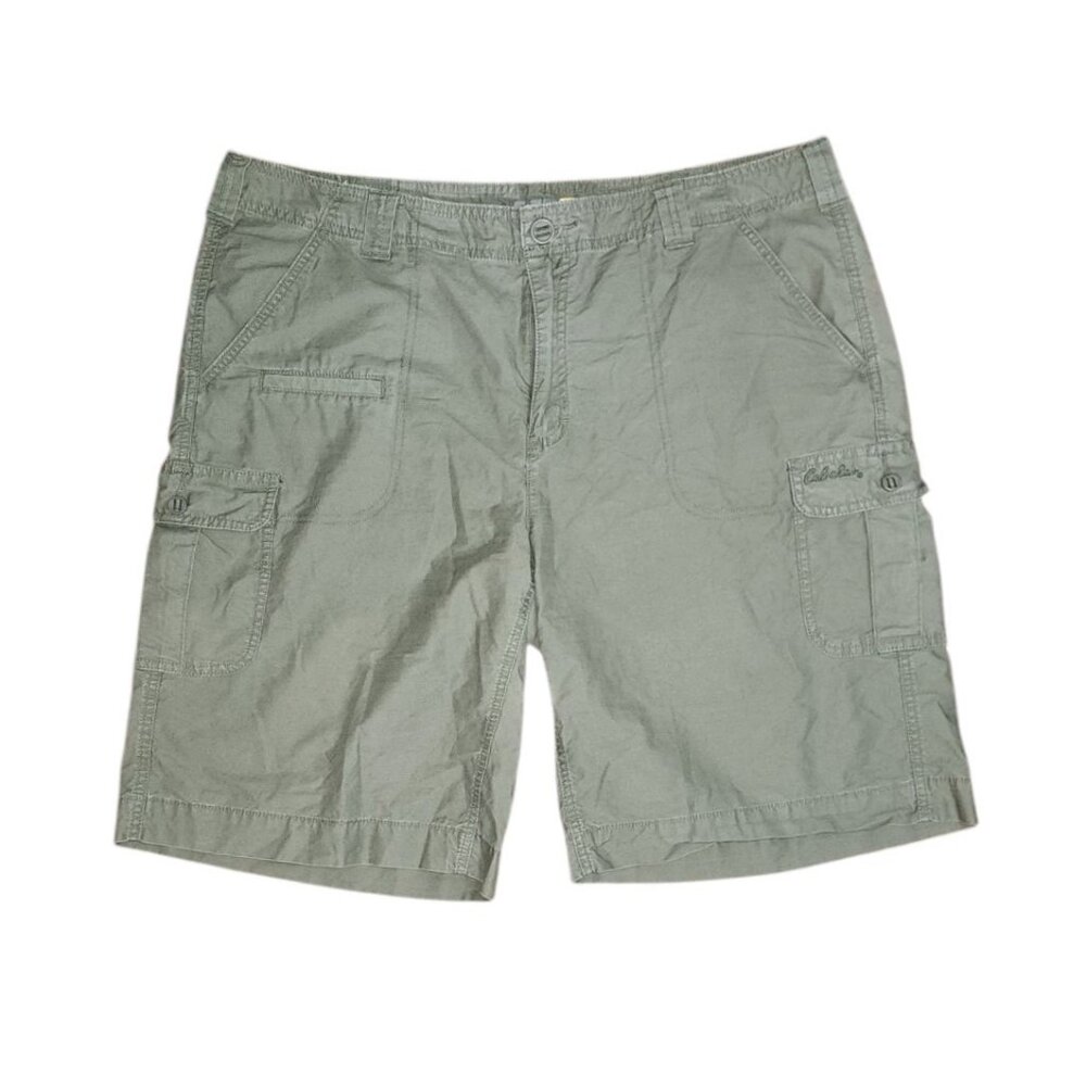 Cabelas Shorts Womens Plus Size 18 Solid Green Cargo Utility Pockets‎ Outdoor